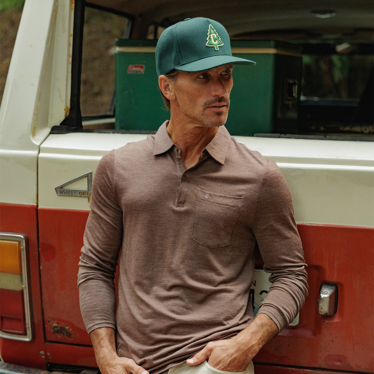 Structured Hat - Evergreen Felt Patch - Green Twill