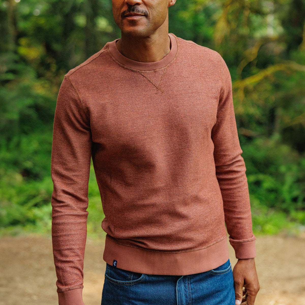 French Terry Crewneck Sweatshirt - Rust