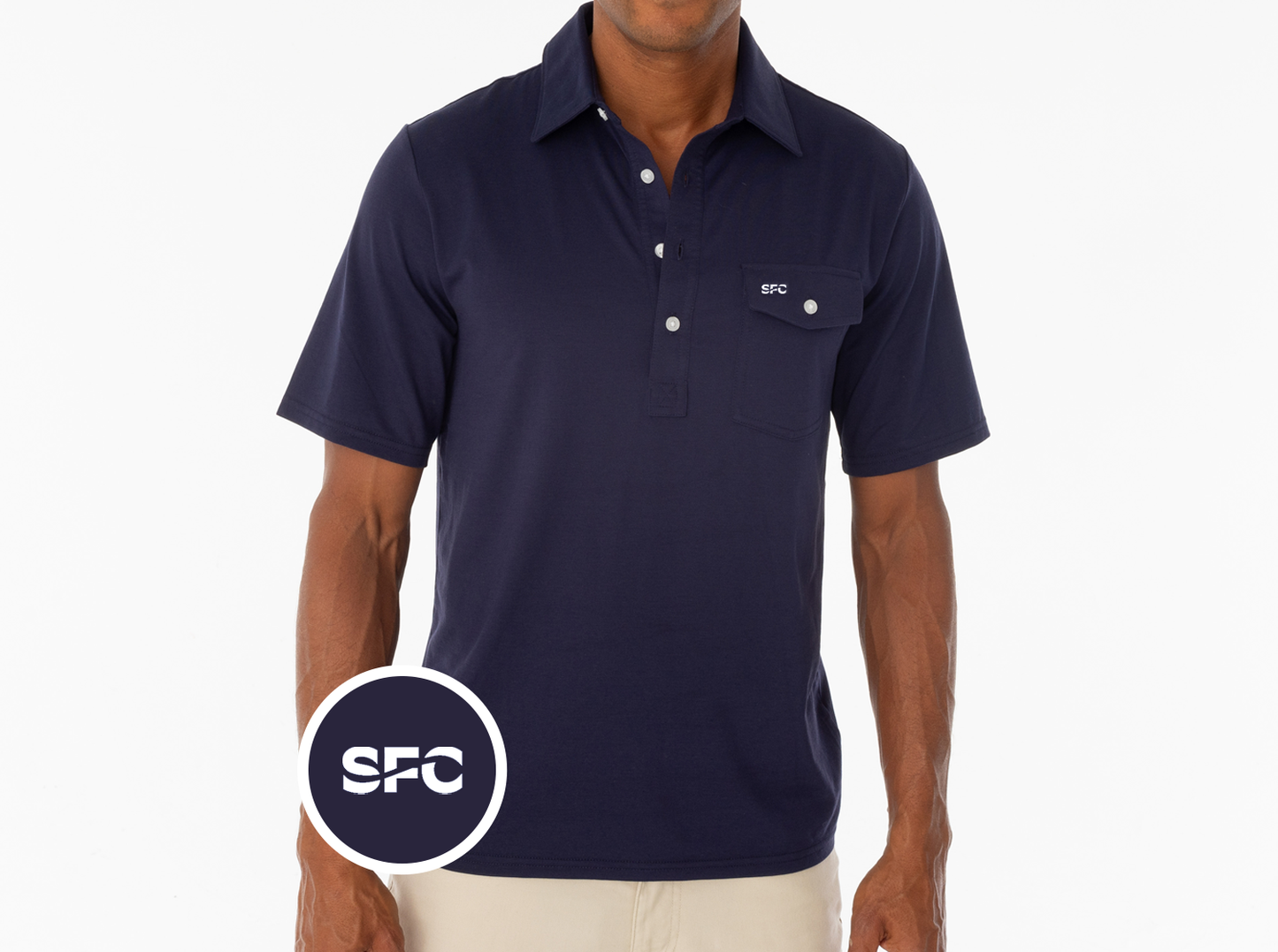 Criquet Seattle Sounders in Coaches Players Shirt, SFC, Navy, view 1