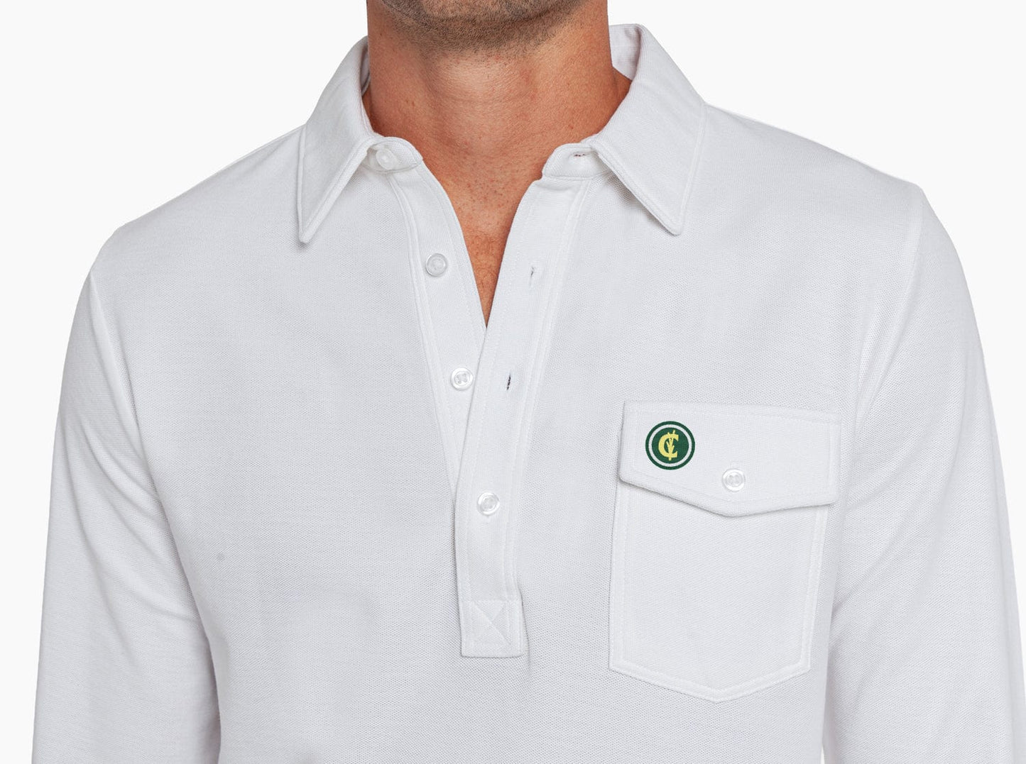 Criquet LONG SLEEVE PLAYERS CLUB in White, view 3