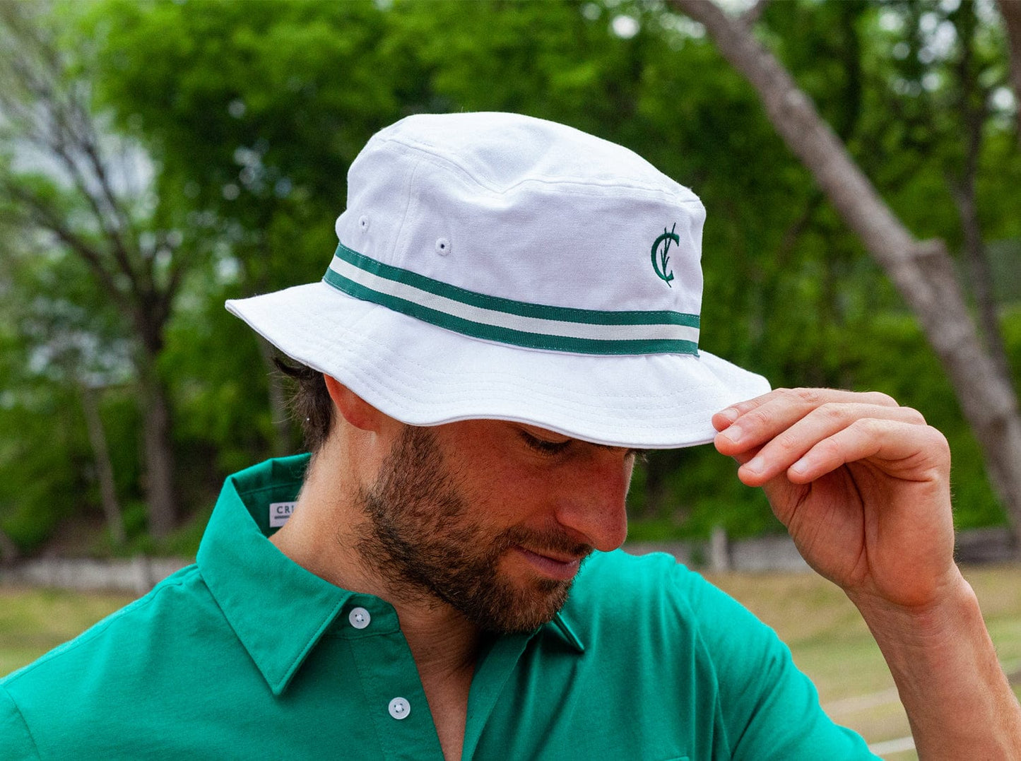 Criquet Bucket Hat in Grassy C, Green, view 3