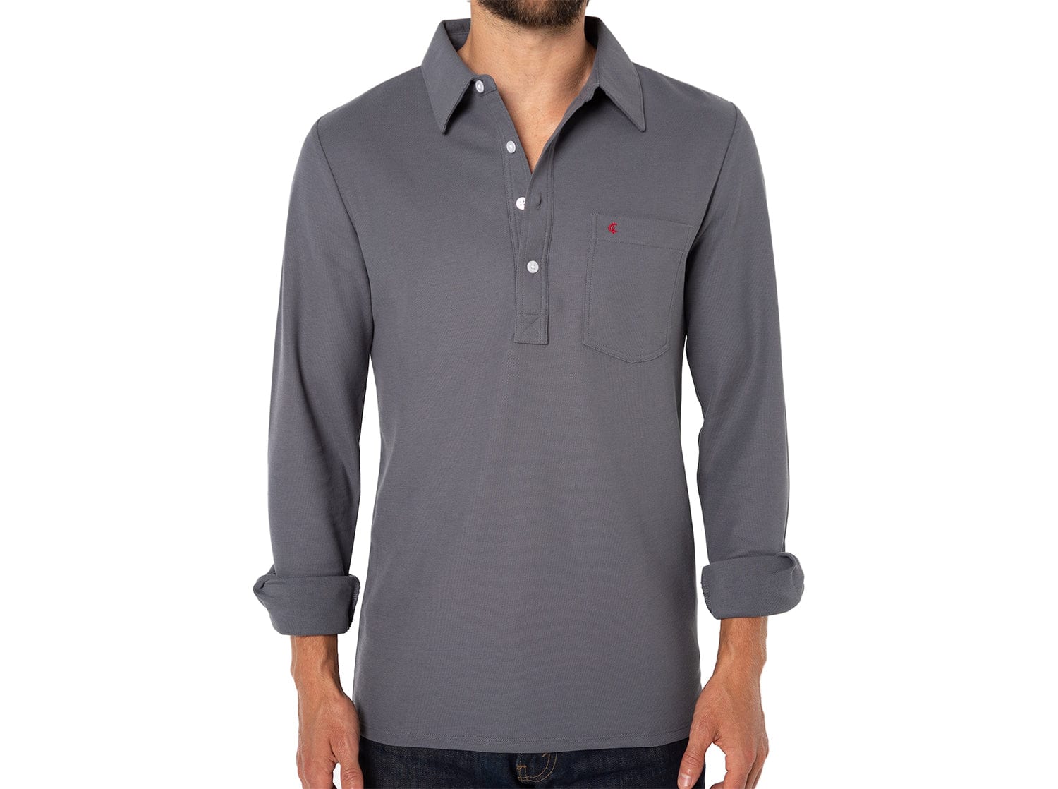 Men Crisscross Full Sleeve Comfortable Slim-fit Midwinter Shirt Pure Color