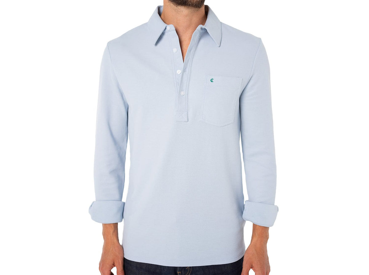 Criquet Slim Fit Long Sleeve Players Shirt in Stay Frosty, view 12
