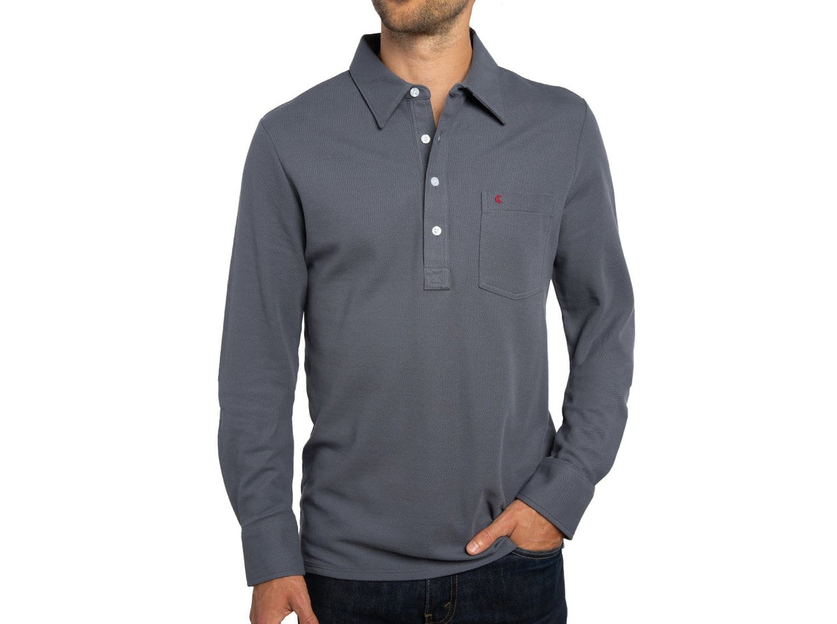 Criquet Slim Fit Long Sleeve Players Shirt in Christian Slater, view 8