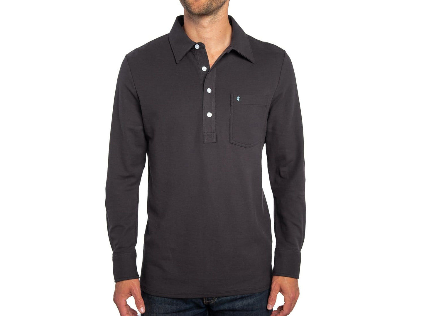 Criquet Slim Fit Long Sleeve Players Shirt in Knight Rider, view 11
