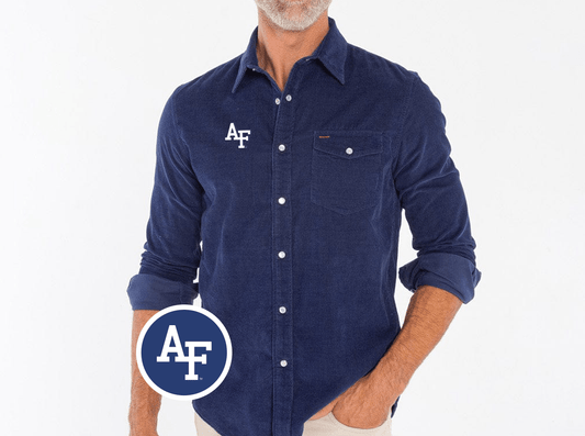 Air Force - Corduroy Pearl Snap - Interlock - Navy