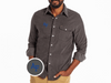 Air Force - Corduroy Pearl Snap - Interlock - Charcoal