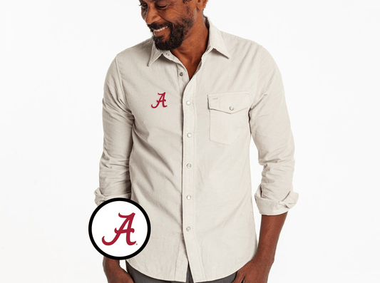 Alabama - Corduroy Pearl Snap - A - Silver Fox