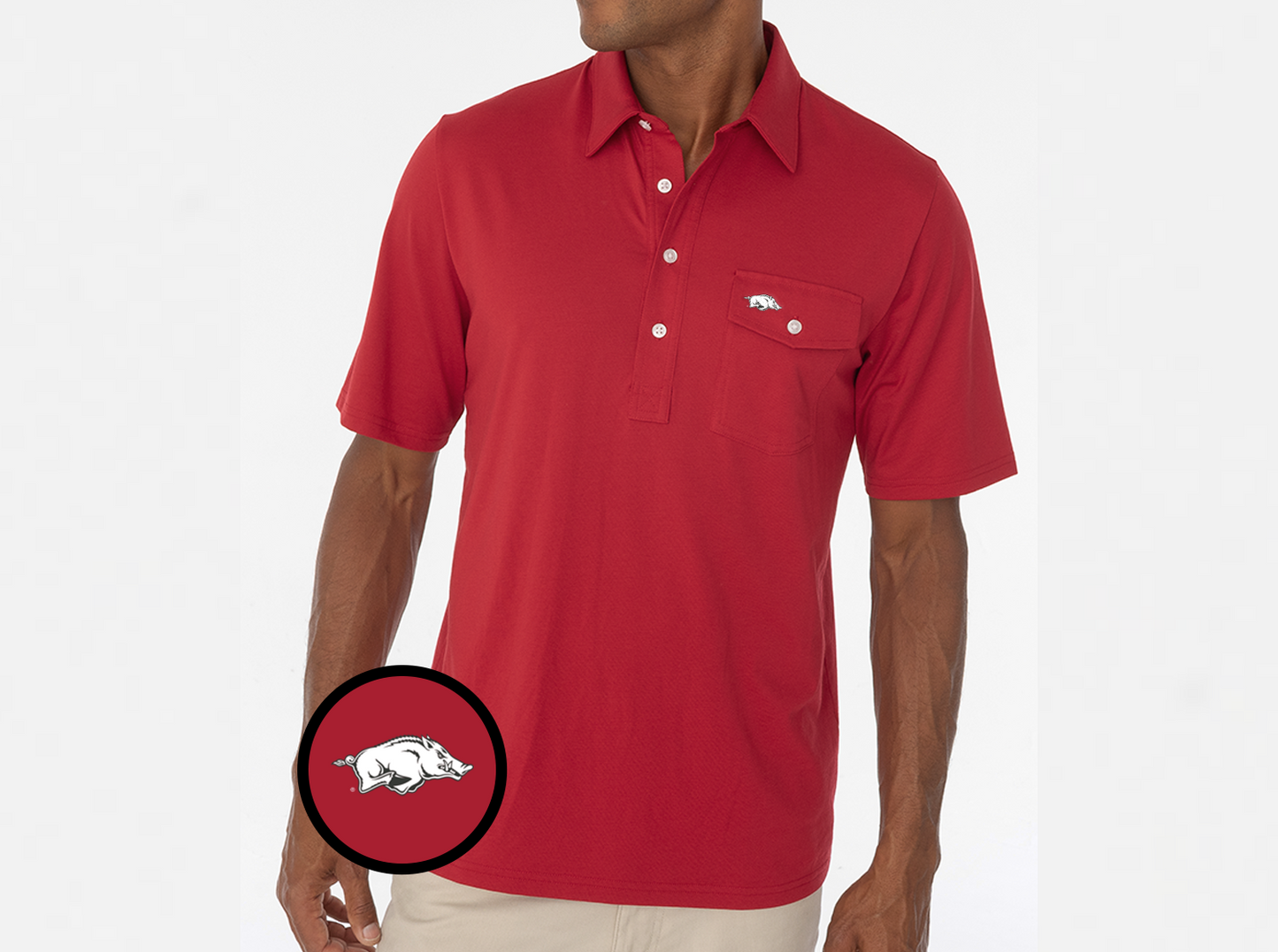 Arkansas - Coach's Players Shirt - Hog - Red