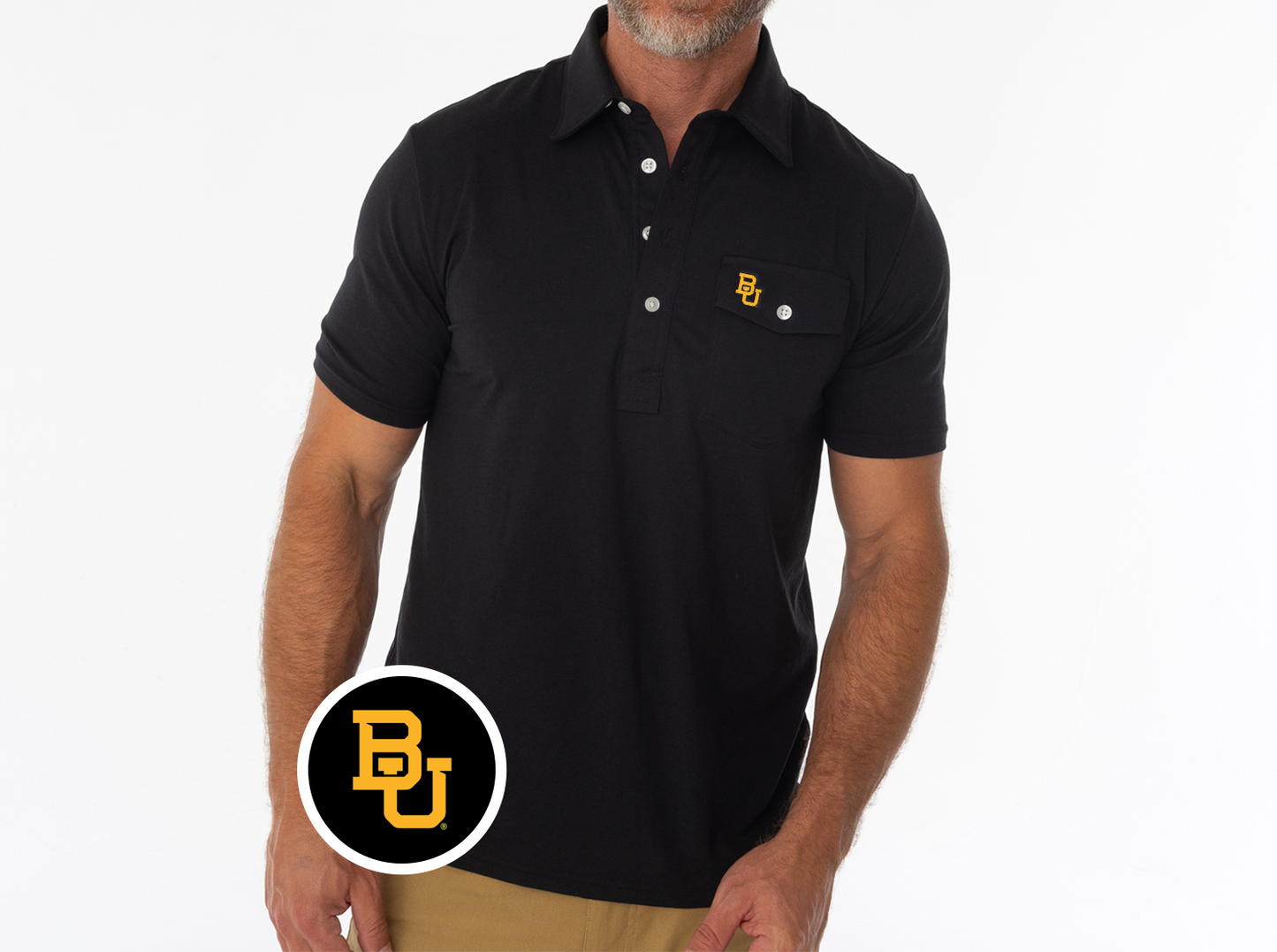 Baylor - Coach's Performance Players Shirt - Interlock - Black