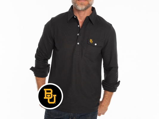 Baylor - Coach’s Long Sleeve Players Shirt - BU - Black