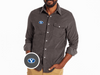 BYU - Corduroy Pearl Snap - Oval - Charcoal