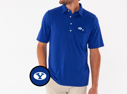 Criquet BYU in Coach's Players Shirt, Oval, Blue, view 1