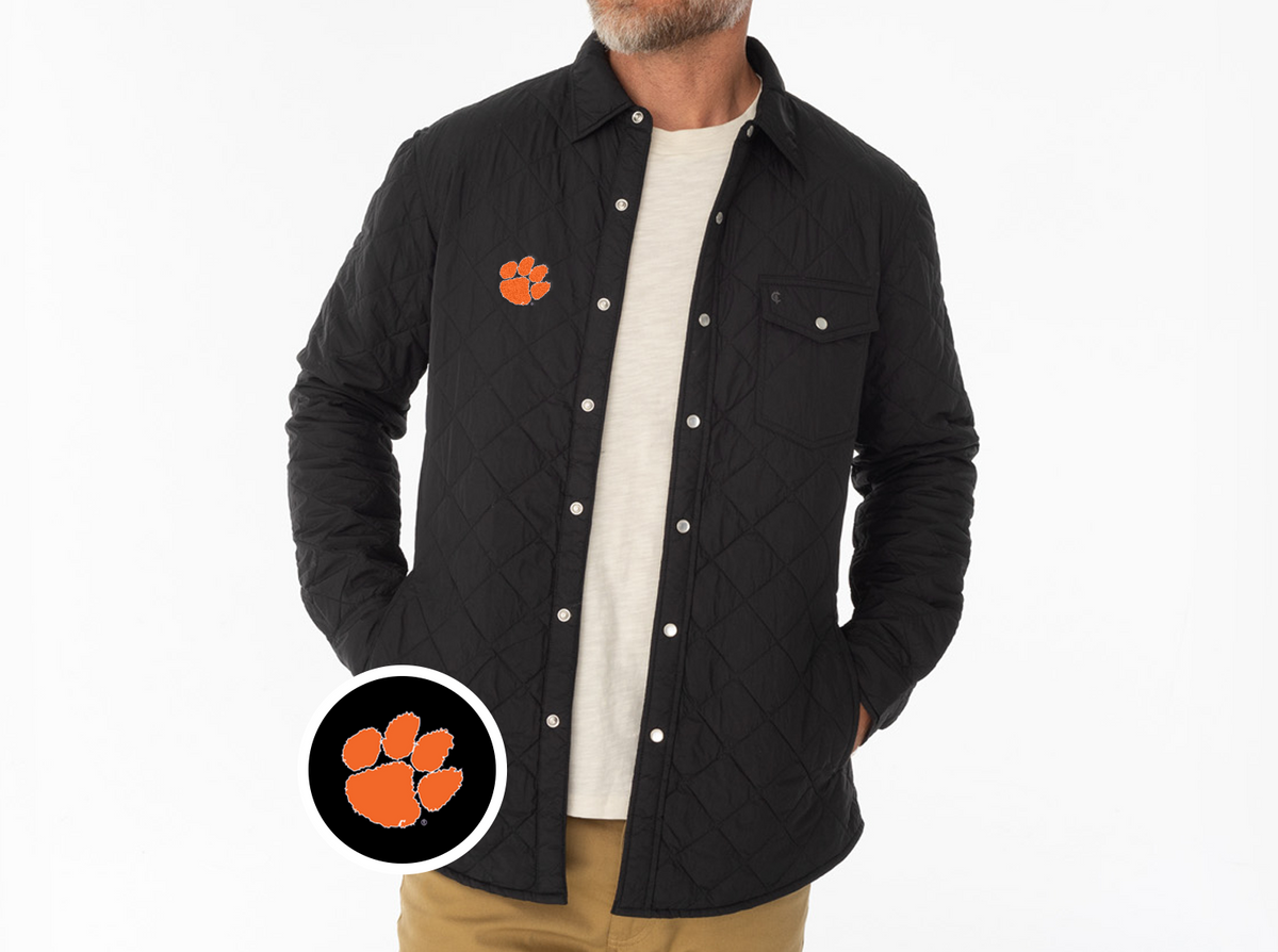 Clemson - Coach's Shacket - Paw - Black