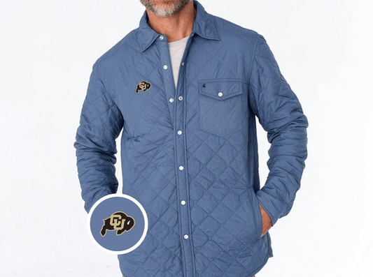 Colorado - Quilted Shacket - Buffalo - Slate Blue