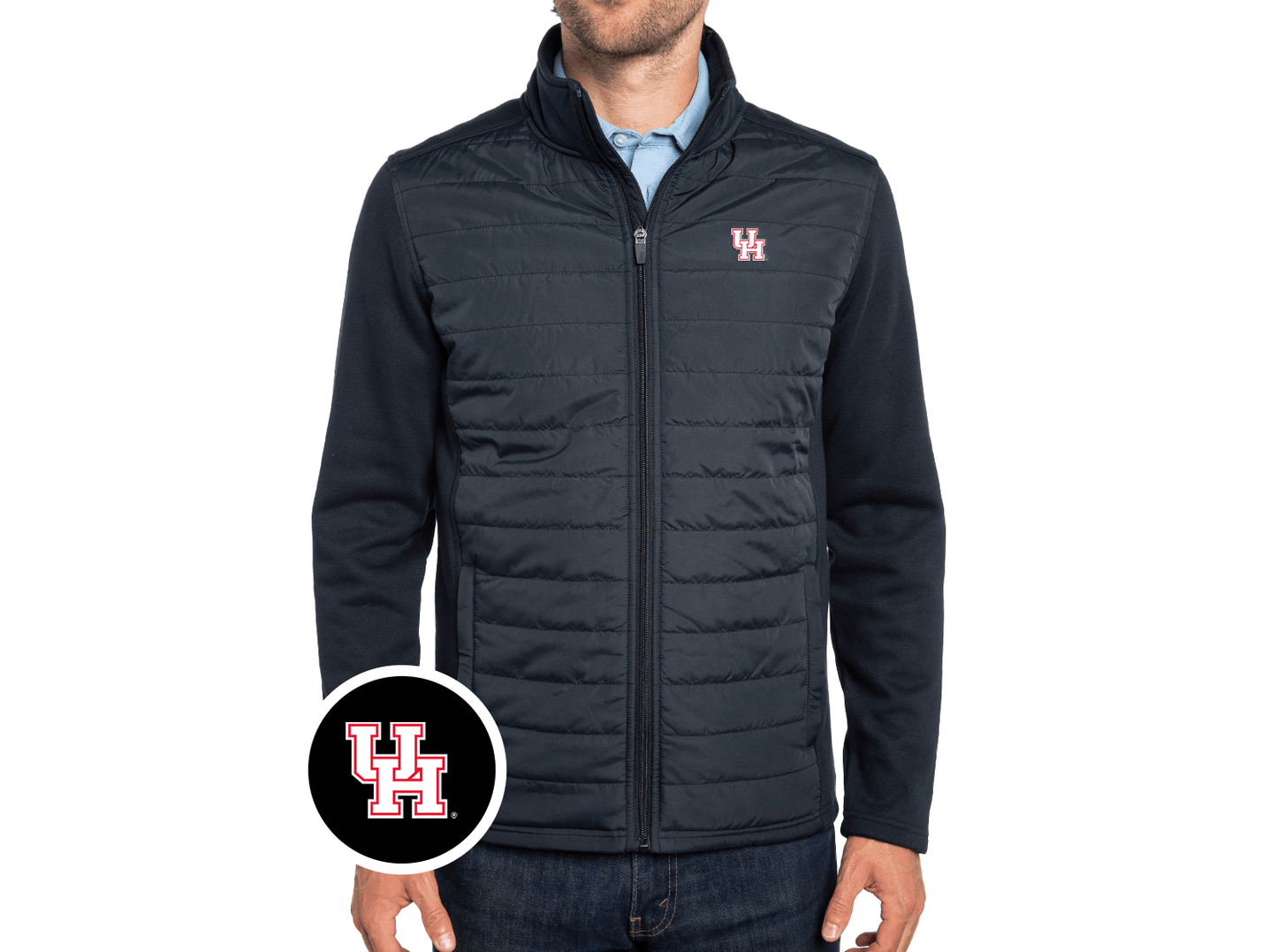 Houston - Hybrid Puffer - Interlock - Black