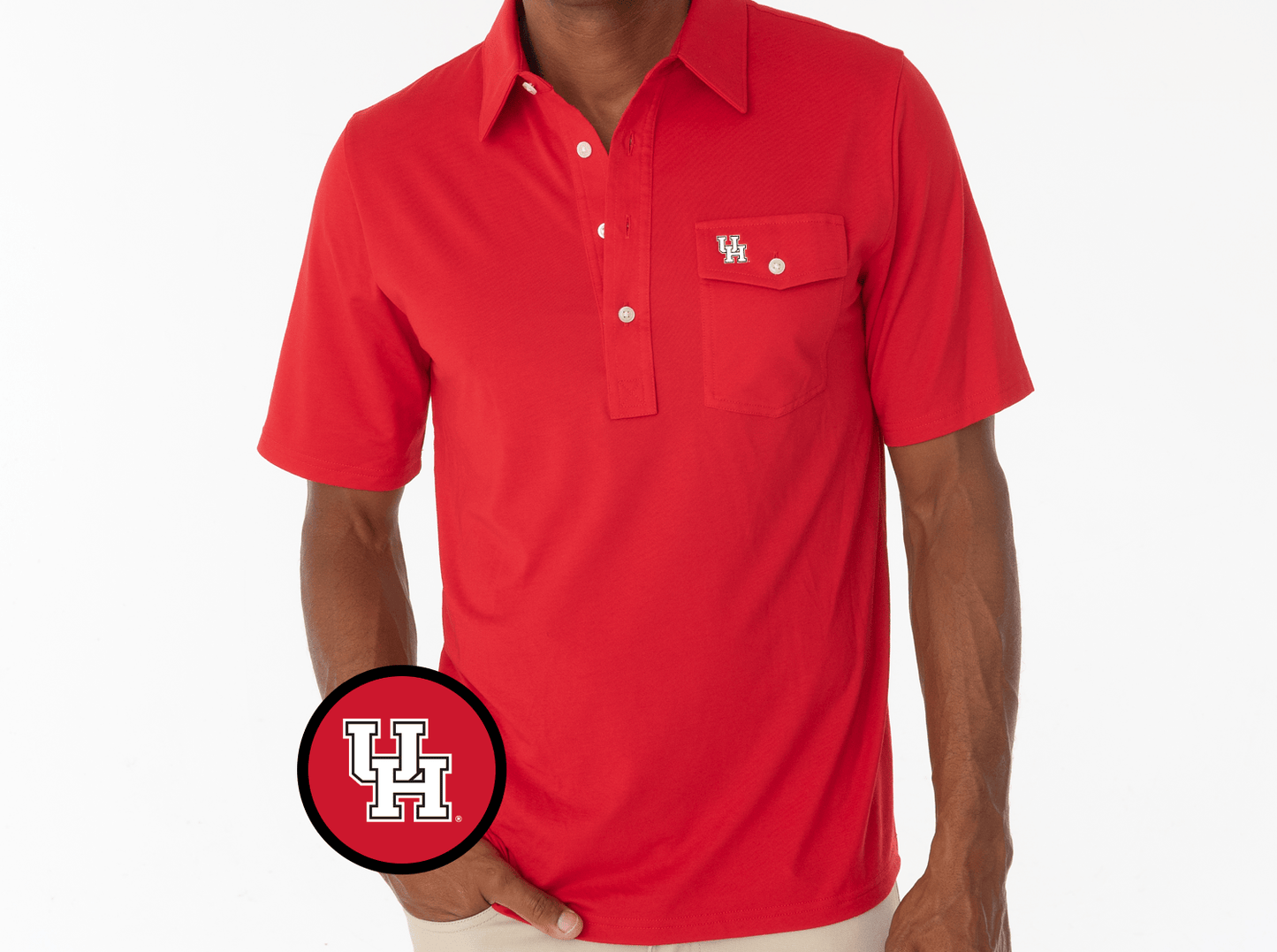 Houston - Coaches Players Shirt - Interlock - Red