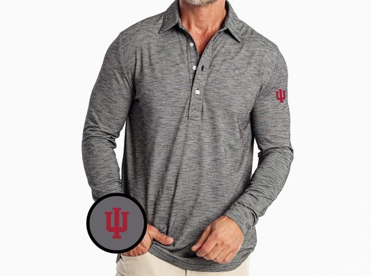 Indiana - Brrr Long Sleeve Range - IU Interlock Left Sleeve - Blackbird