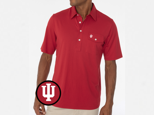 Indiana - Coach’s Players Shirt - IU Interlock -Red