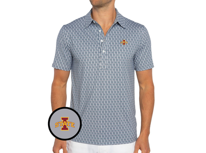 Iowa State - Coach's Range Polo - I State - Solo Print Grey