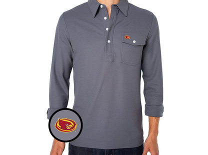 Iowa State - Long Sleeve Players Shirt - Cardinal - Blue Steel