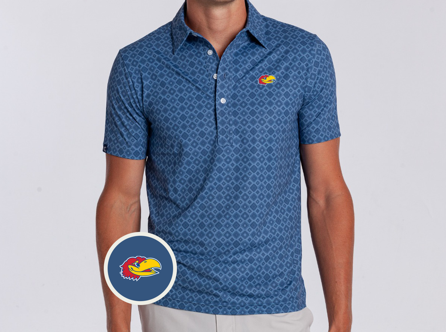 Kansas - Sport Range Polo - Jayhead - Durango Print Blue