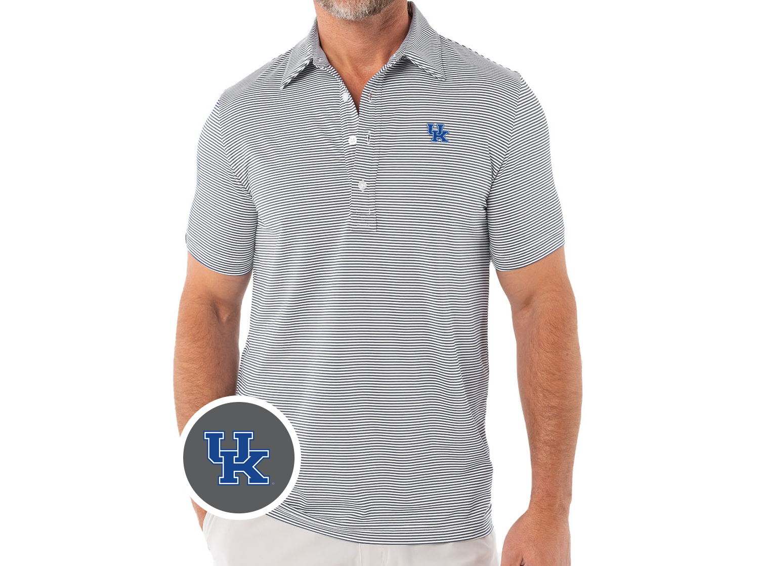 Criquet Kentucky in Sport Range, Interlock, Hobby Stripe Grey/White, view 1
