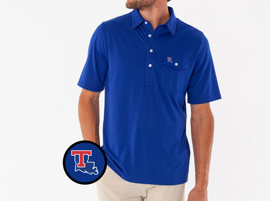 Criquet Louisiana Tech Coach's Players in Shirt, State & T, Blue, view 1