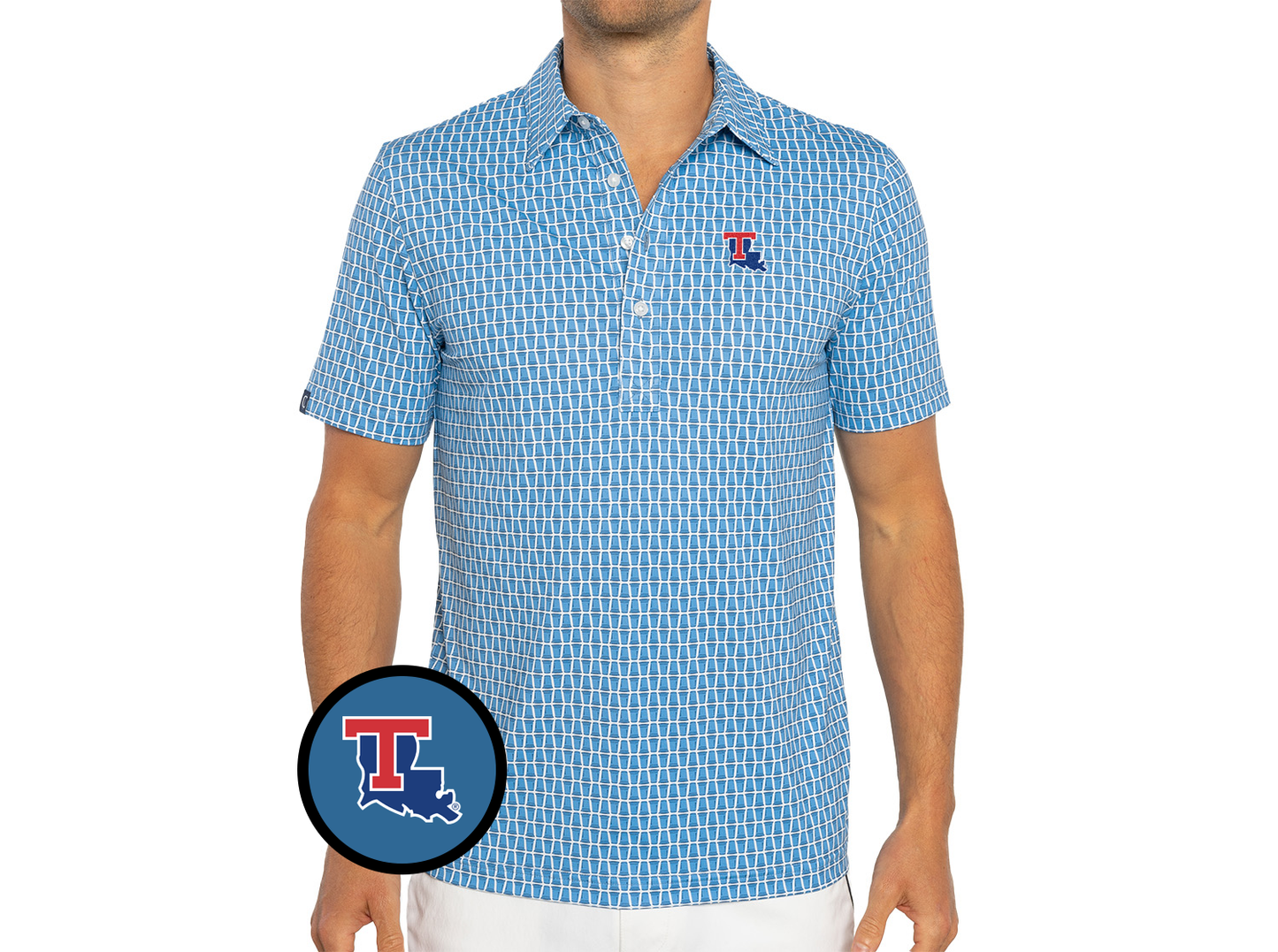 Louisiana Tech - Sport Range - State & T - Solo Print Blue