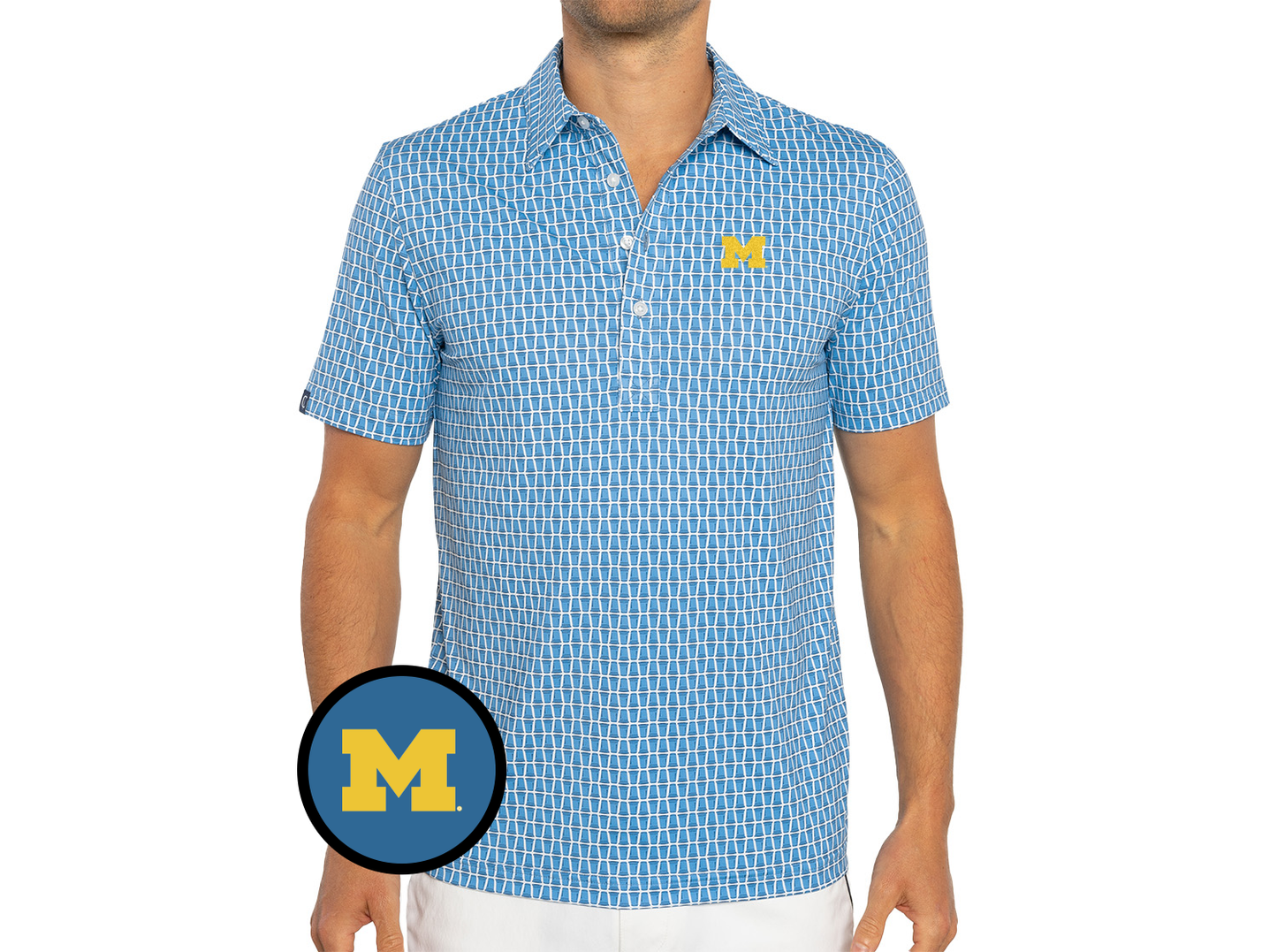 Michigan - Sport Range Polo - Solo Print Blue