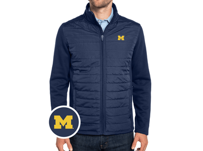 Michigan - Hybrid Puffer - M Logo - Navy
