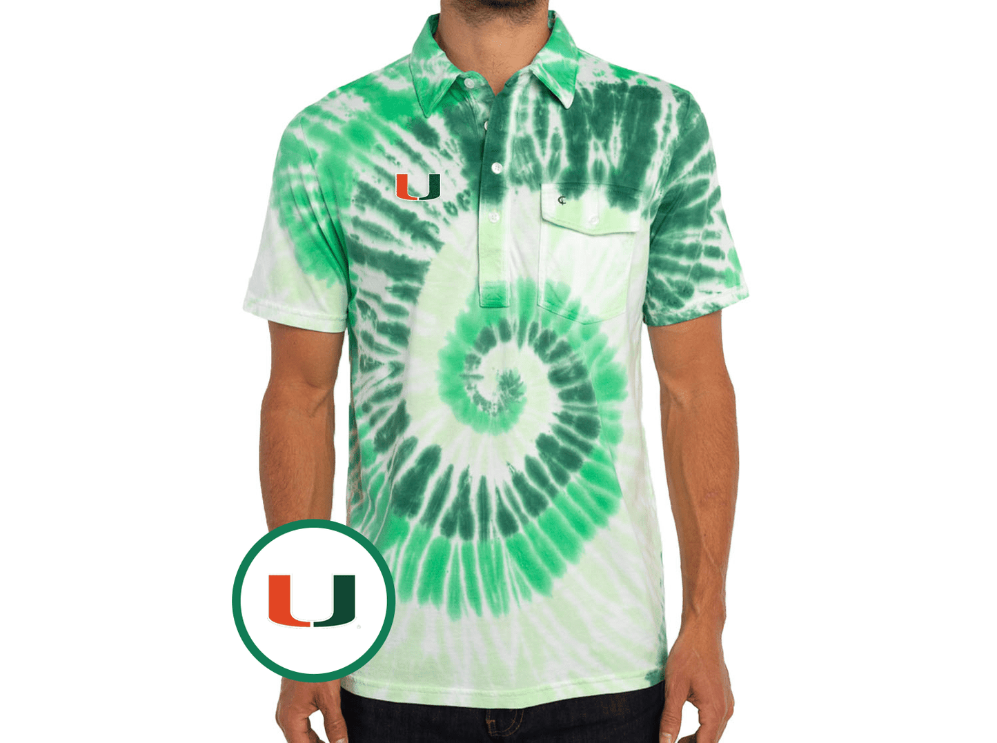 Miami - Classic Players Shirt - U - Tie Dye Green