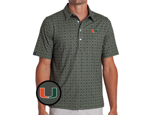 Miami - Coach's Range Polo - U - Durango Print Green