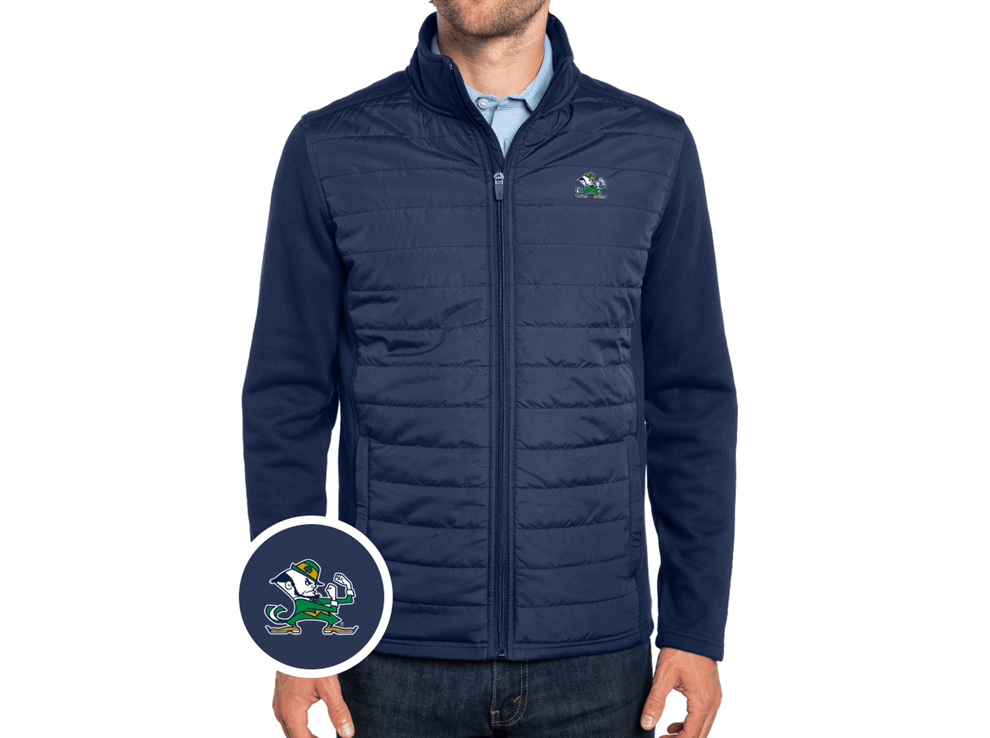 Notre Dame - Hybrid Puffer - Leprechaun - Navy