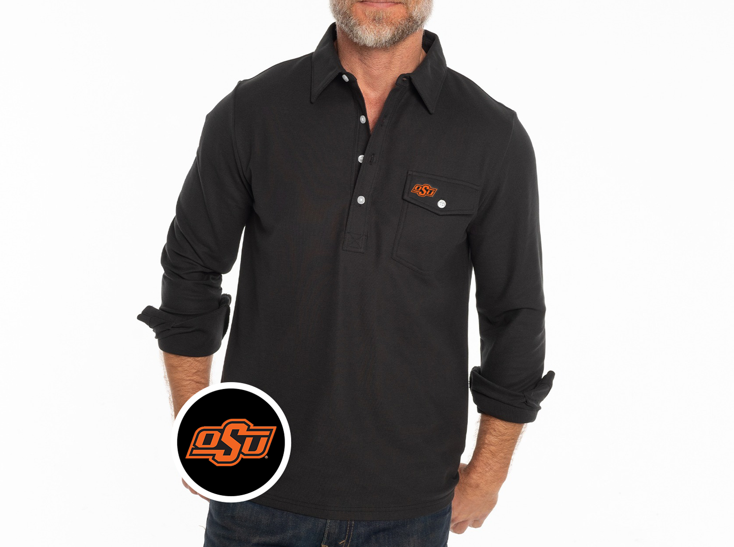 Oklahoma State - Coach's Long Sleeve Players Shirt - OSU - Blackstone