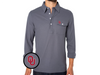 Oklahoma - Coach's Long Sleeve Players Shirt - OU Interlock - Blue Steel