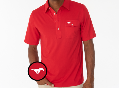 SMU - Coach's Performance Players Shirt - Mustang - Red
