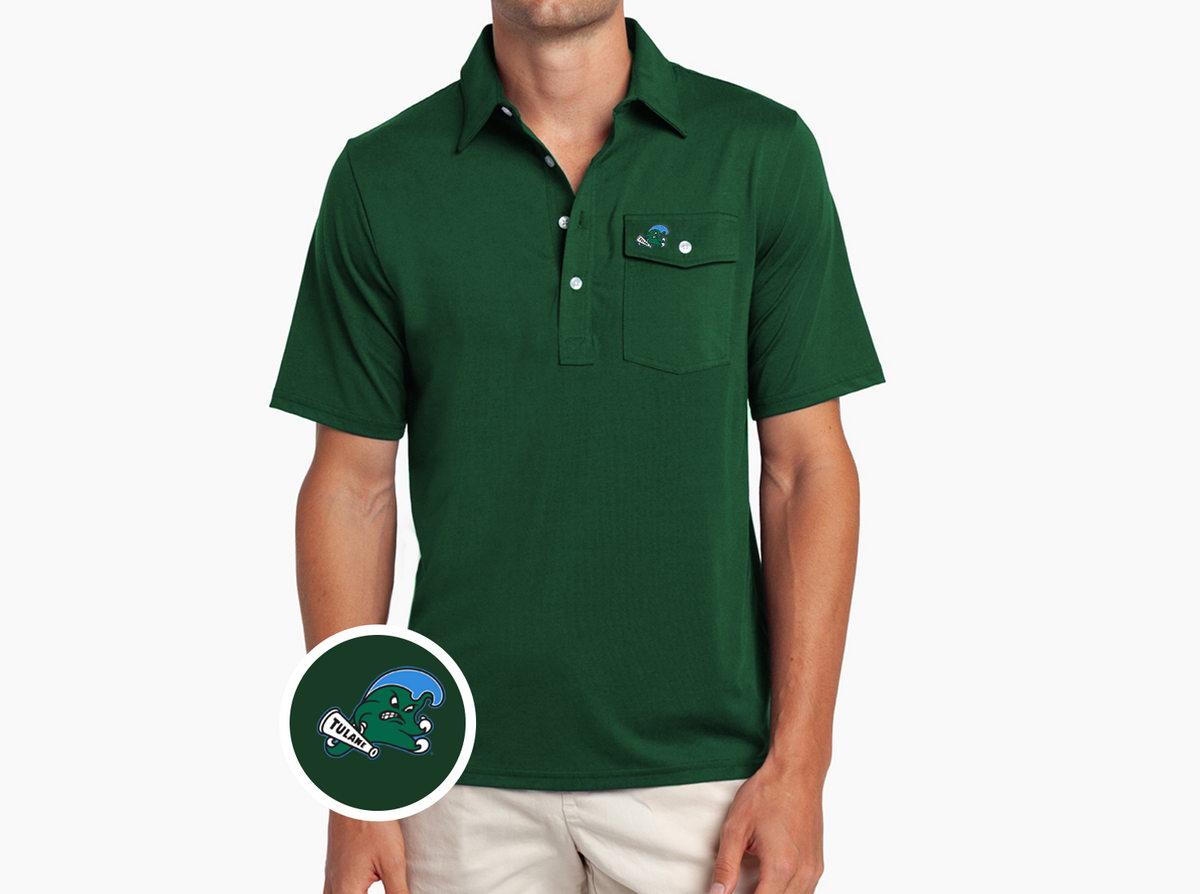 Tulane - Coach's Players Shirt - Riptide - Dark Green