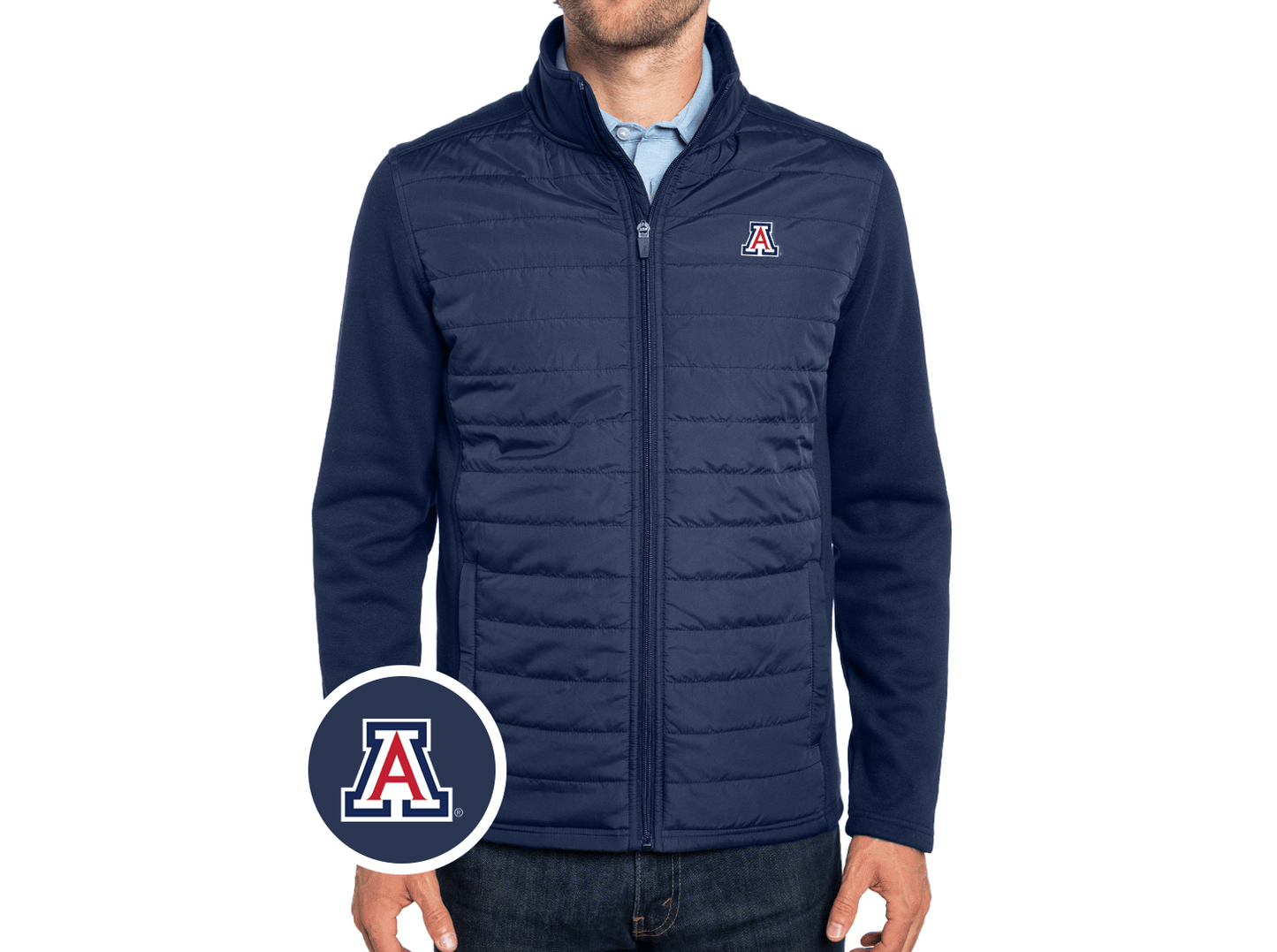 Arizona - Hybrid Puffer - A - Navy