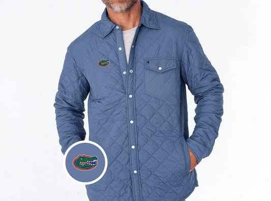 Florida - Quilted Shacket - Albert - Slate Blue