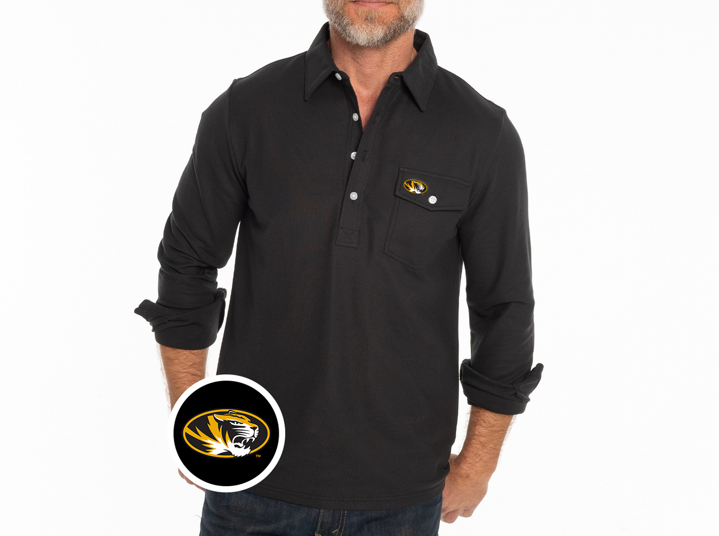 Missouri - Coach's Long Sleeve Players Shirt - Tiger - Blackstone