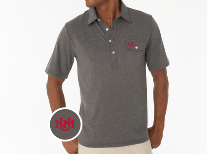 New Mexico - Coaches Players Shirt - UNM Interlock - Heather Grey
