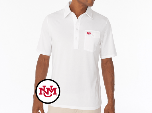 New Mexico - Coaches Players Shirt - UNM Interlock - White
