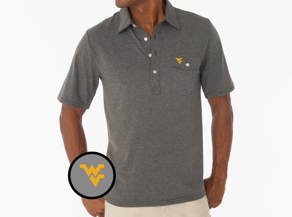 West Virginia Coachs Players Shirt WV Heather Grey