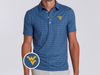 West Virginia - Sport Range Polo - WV Stacked - Durango Print Blue