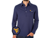 West Virginia - Coach's Long Sleeve Players Shirt - WV - Peacoat