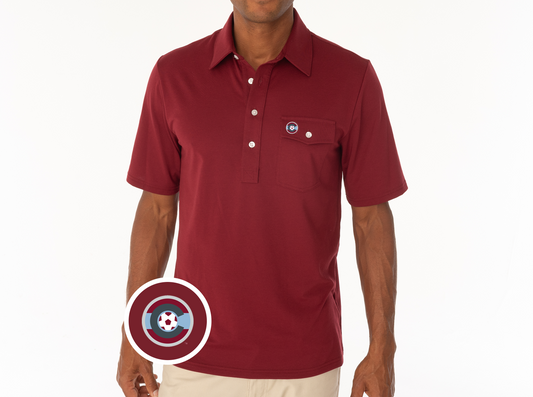 Criquet Colorado Rapids in Coaches Players Shirt, C, Maroon, view 1