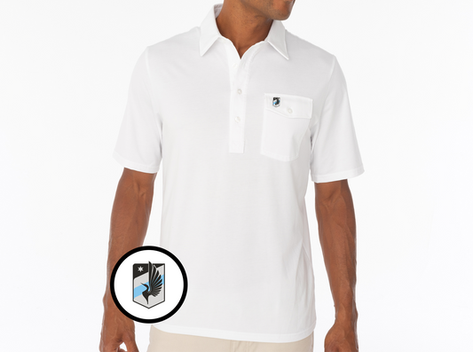 Criquet Minnesota United in Coaches Players Shirt, Simple Crest, White, view 1