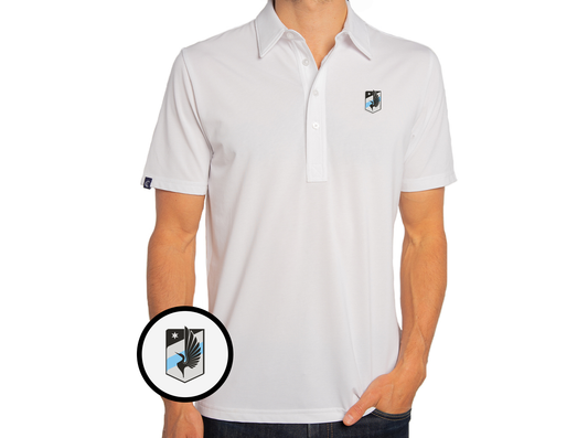Criquet Minnesota United in Range Polo, Simple Crest, White, view 1