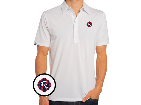 Criquet New England Revolution in Range Polo, Simple Badge, White, view 1